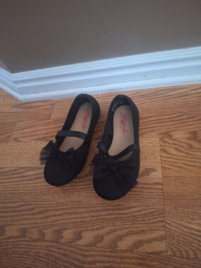 Jellypop Black Bow Mary Jane Flats for Kids